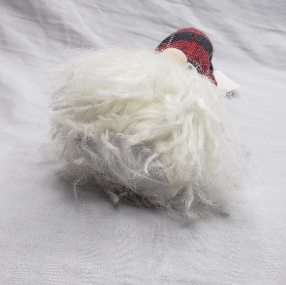 Red Plaid Stuffed Large Gnome Christmas Ornament - Picture 3 of 5